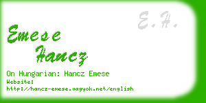 emese hancz business card